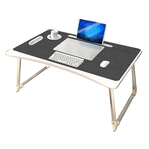 CHCHC Beweglicher Computer Schreibtisch, Mehrere Optionen Verfügbar Multifunktionstisch Auf Dem Bett Balkon Klappbarer Studientisch(Black,Foundation) von CHCHC