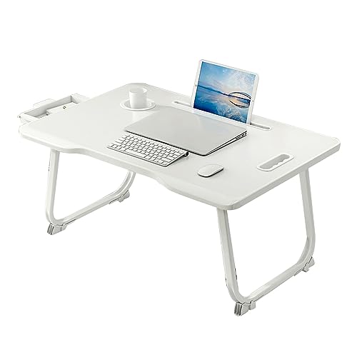 CHCHC Beweglicher Computer Schreibtisch, Mehrere Optionen Verfügbar Multifunktionstisch Studentenwohnheim Auf Dem Bett Klapptisch(Yellow,Foundation) von CHCHC