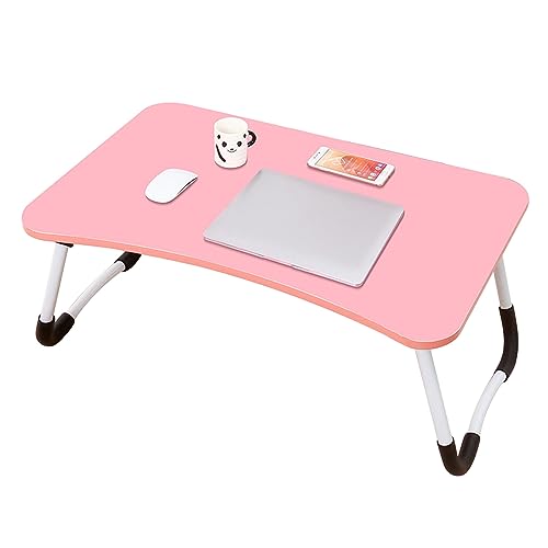 CHCHC Beweglicher Computer Schreibtisch, Mehrere Optionen Verfügbar Tragbarer Klapptisch Studentenwohnheim Schlafzimmer Multifunktionstisch(Pink,Foundation) von CHCHC