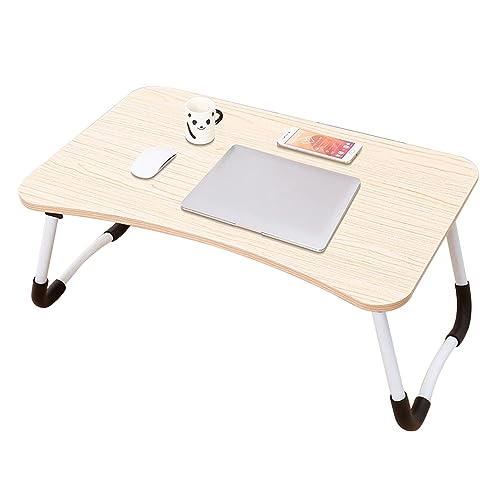 CHCHC Beweglicher Computer Schreibtisch, Mehrere Optionen Verfügbar Tragbarer Klapptisch Studentenwohnheim Schlafzimmer Multifunktionstisch(White Maple,Foundation) von CHCHC