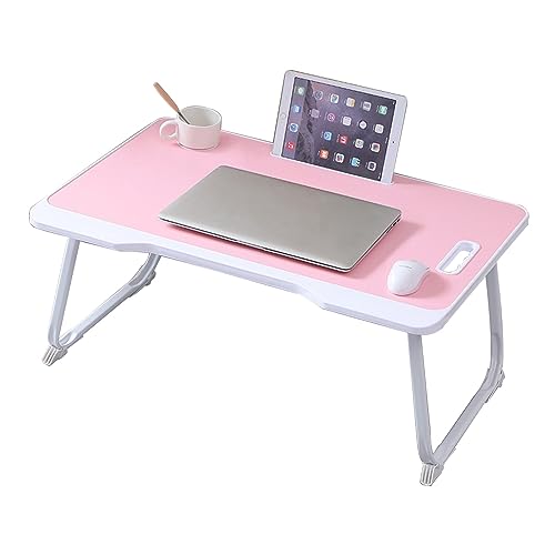 CHCHC Beweglicher Computer Schreibtisch, Mehrere Stile Verfügbar rutschfest Klapptisch Schlafzimmer Balkon Erkerfenster Multifunktionstisch(Pink,A) von CHCHC