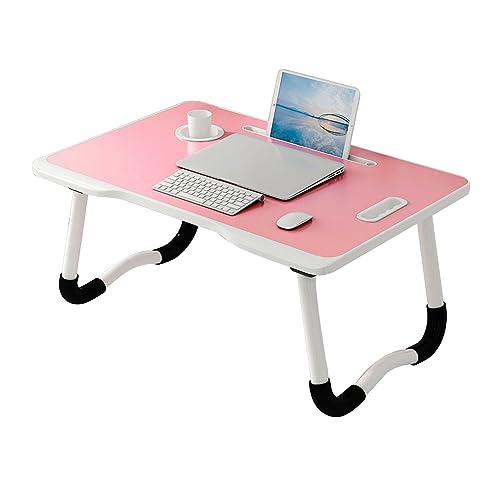CHCHC Beweglicher Computer Schreibtisch, Multifunktional Balkon Tragbarer Schreibtisch Mehrere Optionen Verfügbar Lernen Lesen Klapptisch(Pink,Foundation) von CHCHC
