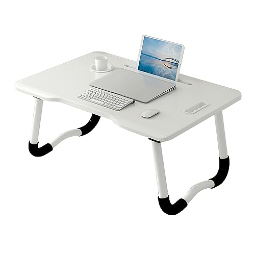 CHCHC Beweglicher Computer Schreibtisch, Multifunktional Balkon Tragbarer Schreibtisch Mehrere Optionen Verfügbar Lernen Lesen Klapptisch(White,Foundation) von CHCHC