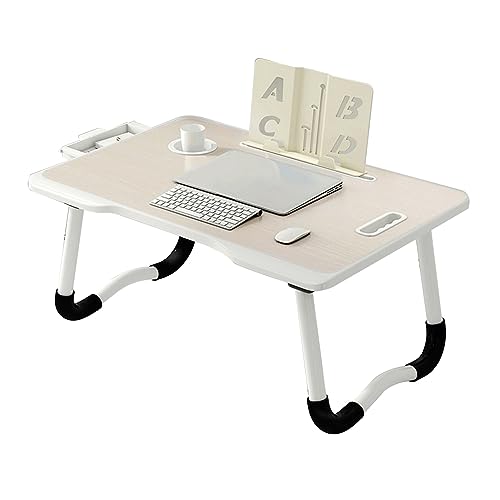 CHCHC Beweglicher Computer Schreibtisch, Multifunktional Balkon Tragbarer Schreibtisch Mehrere Optionen Verfügbar Lernen Lesen Klapptisch(Yellow,Drawer Bookshelf) von CHCHC