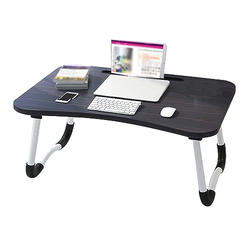 CHCHC Beweglicher Computer Schreibtisch, Schlafsaal Auf Dem Bett Klappbarer Kleiner Tisch Moderner rutschfest Multifunktionstisch(Black) von CHCHC