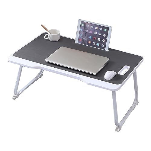 CHCHC Beweglicher Computer Schreibtisch, Schlafzimmer Balkon Klapptisch Büro Auf Dem Bett Laptop Tisch rutschfest Multifunktionstisch(Black) von CHCHC