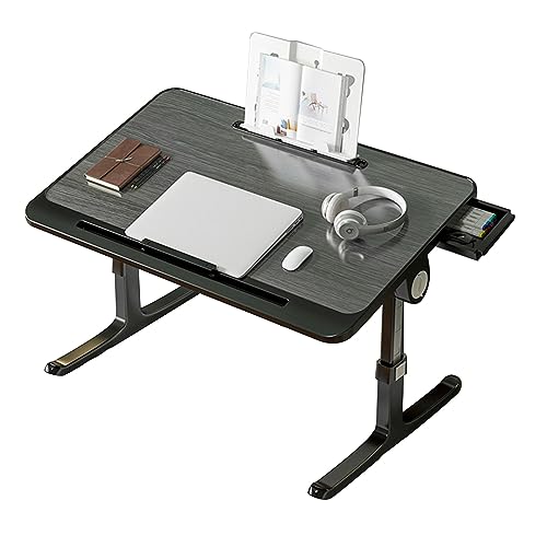 CHCHC Beweglicher Computer Schreibtisch, Schlafzimmer Faltbar Hubabsenktisch Mehrere Optionen Verfügbar Multifunktionaler Schreibtisch(Drawer Bookshelf) von CHCHC