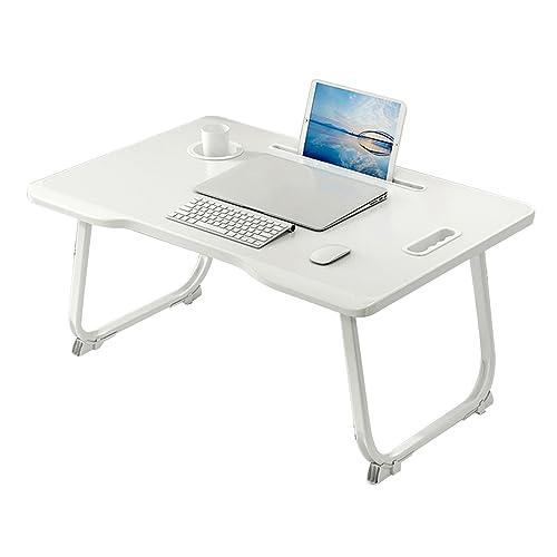 CHCHC Beweglicher Computer Schreibtisch, Studentenwohnheim Schlafzimmer Auf Dem Bett Klapptisch Moderner Minimalismus Lernen Schreibtisch(White) von CHCHC