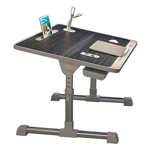CHCHC Beweglicher Computer Schreibtisch, mit Schublade USB-Gerät Multifunktional Hubtisch Schlafzimmer Laptop Schlafsaal Klapptisch(Black) von CHCHC