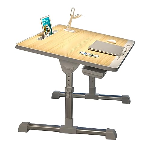 CHCHC Beweglicher Computer Schreibtisch, mit Schublade USB-Gerät Multifunktional Hubtisch Schlafzimmer Laptop Schlafsaal Klapptisch(Yellow) von CHCHC