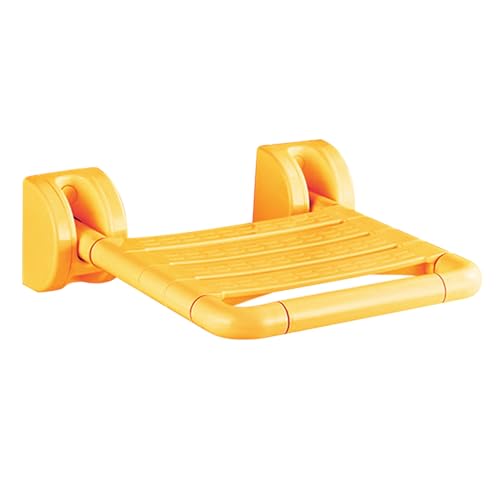 CHCHC Dusche Stuhl Sitz, für Ältere Menschen Behinderung Badezimmer Klapphocker Edelstahl Nachtglühen An Der Wand Montierter Duschstuhl Duschstuhl(Yellow,A) von CHCHC