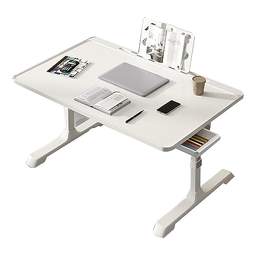 CHCHC Erhöhter Tisch, Mehrfachauswahl Multifunktionstisch Modern Höhenverstellbar Schlafzimmer Balkon Beweglicher Computer-Schreibtisch(White,B) von CHCHC