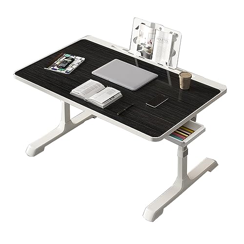CHCHC Erhöhter Tisch, mit Schubladen Bücherregal Schlafzimmer Beweglicher Computer-Schreibtisch Höhenverstellbar Klappbarer Kleiner Tisch(Black) von CHCHC