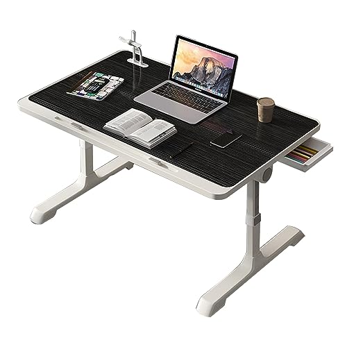CHCHC Erhöhter Tisch, mit Schubladen USB Multifunktionaler Tisch Höhenverstellbar Schlafzimmer Bett Beweglicher Computer-Schreibtisch(Black) von CHCHC