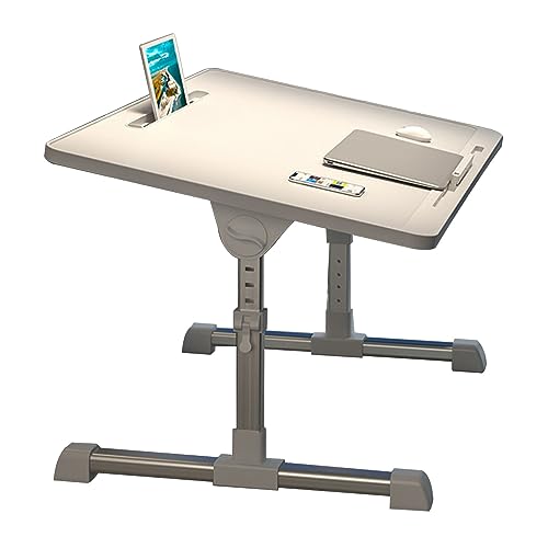 CHCHC Höhenverstellbar Beistelltisc, Moderner Minimalismus Faule Menschen Höhenverstellbar Klapptisch Auf Dem Bett Schlafsaal Klapptisch(White) von CHCHC