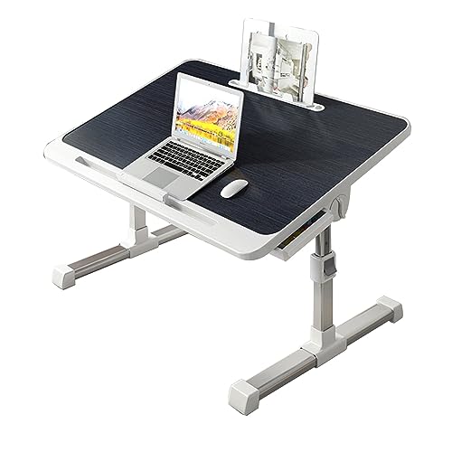 CHCHC Höhenverstellbar Beistelltisc, Tragbarer Schreibtisch Schlafzimmer Wohnzimmer Büro Studientisch Auf Dem Bett Hubtisch(Black) von CHCHC