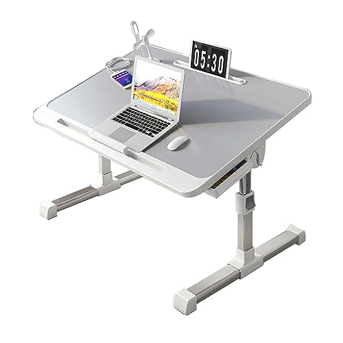 CHCHC Klappbarer Hubtisch, Höhenverstellbar Home Study Desk Studentenwohnheime Schwimmende Fenster Tragbar Computertisch(Light Gray) von CHCHC