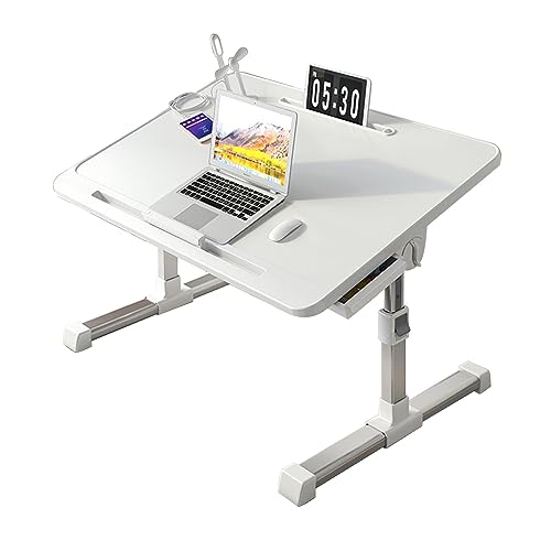 CHCHC Klappbarer Hubtisch, Höhenverstellbar Home Study Desk Studentenwohnheime Schwimmende Fenster Tragbar Computertisch(White) von CHCHC