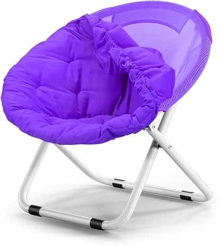 CHCHC Klappende Sonnenliege, Abnehmbarer Hocker Beach Stuhl Gartenstuhl Mondstuhl Sonnenstuhl Runde Stuhl Balkon Stühle Stühle Liegen(Purple) von CHCHC