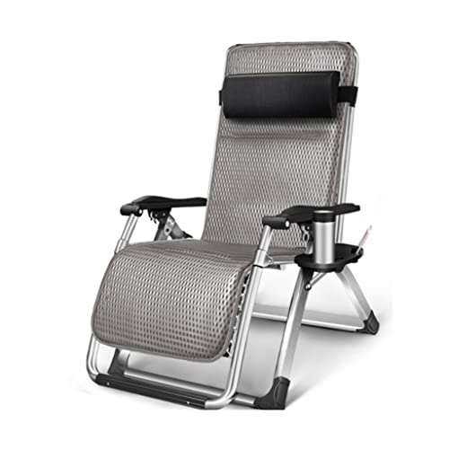 CHCHC Klapperschaftsunterbrechung Sessel, multifunktionaler Gartenstuhl Sommer Beach Stuhl Klafte Lounge Stühle Verstellbare Liege Liegen(Silver) von CHCHC