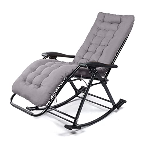 CHCHC Klappstuhl mit abnehmbarem Sitzkissen -Lounge -Stühle unterstützt 380 lbs Zull der Gravitation Terrasse Einstellbarer Liegestütze Liegen(Gris) von CHCHC