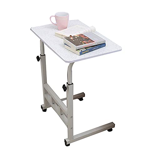 CHCHC Laptop-Schreibtisch 40×60cm,Mobiler Couchtisch Über Dem Bett mit 4 Feststellrädern for Schlafzimmer Wohnzimmer Begrenzter Platz von CHCHC