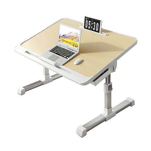 CHCHC Laptoptisch Computertisch, Klappbar Das Hubbett Kleiner Tisch Home Study Desk Höhenverstellbar Schlafzimmer Computer Fenstertisch(Yellow) von CHCHC