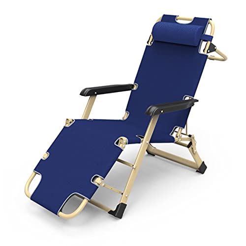 CHCHC Liegende Zero Gravity Stühle,für Patio Decking Gardens Camping Tragbar Mittagspause Office Liegestuhl Klappbar 1 Stück Liegen(Blue) von CHCHC