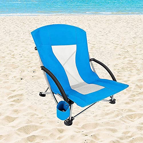 CHCHC Low SONDEL Beach Klappstuhl for Rasenfischereifestivals Perfekte Sonnenstühle Leichte Faltbare tragbare Campingstuhl Liegen(Blue) von CHCHC