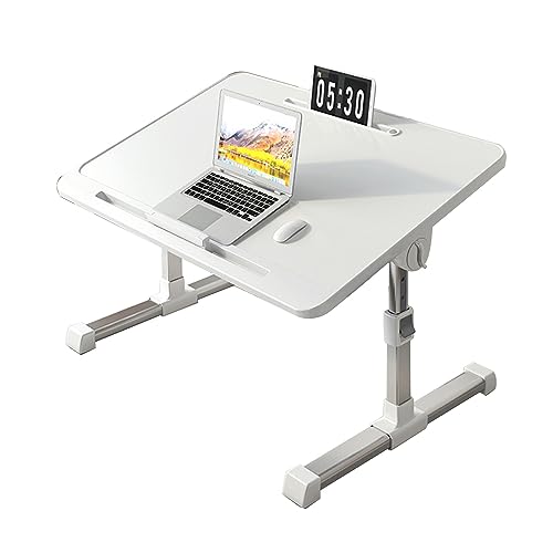 CHCHC Mobiler Laptoptisch Schreibtisch, Kleiner Tisch Auf Klappbarem Computer Im Schlafzimmer Home Study Desk Studententisch Im Schlafsaal(White) von CHCHC