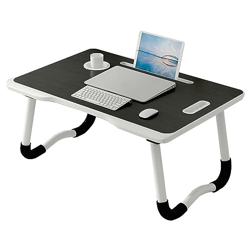 CHCHC Mobiler Laptoptisch Schreibtisch, Lernen Lesen Kleiner Tabelle Faule Menschen Essen Im Bett Klapptisch Frühstückstisch(Black A) von CHCHC