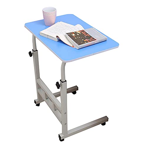 CHCHC Mobiler Laptoptisch Schreibtisch,Rolling Wheel Laptop-Computer-Schreibtisch Freies Heben 27-35in for Home Office Krankenhaus Schlafzimmer Wohnzimmer(Blue) von CHCHC