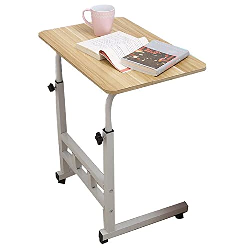 CHCHC Mobiler Laptoptisch Schreibtisch,Rolling Wheel Laptop-Computer-Schreibtisch Freies Heben 27-35in for Home Office Krankenhaus Schlafzimmer Wohnzimmer(Walnut) von CHCHC