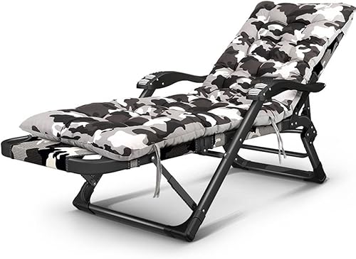 CHCHC Multifunktionsklappende Sonnenliege, tragbare Außenstuhl abnehmbare Kissen Sessel Sommer Beach Stuhl Freizeitstühle Gartenstühle Liegen(Gris) von CHCHC