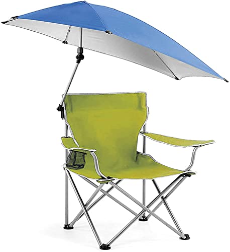 CHCHC Outdoor Shade Beach Stuhl mit abnehmbarem Regenschirm/Tassenhalter leicht zu lagern Camping -Picknicksitzklappschulenstuhl Liegen(Green) von CHCHC