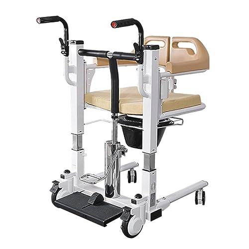 CHCHC Patientenlift-Rollstuhl for zu Hause, Pflege gelähmter älterer Menschen, tragbarer Transferstuhl for gelähmte Menschen mit 180° geteiltem Sitz Duschstuhl von CHCHC