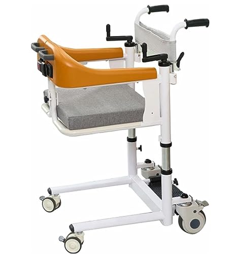 CHCHC Patientenlift-Transfermaschine, Duschstühle for behinderte ältere Menschen mit 180° geteiltem Sitz, Bettpfanne, geteilter Transferstuhl, Rollstuhl Duschstuhl von CHCHC