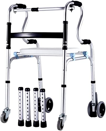 CHCHC Rollator for Erwachsene, multifunktionaler Hilfswalker aus Aluminiumlegierung, vierbeiniger Stuhl, vierbeiniger Walker, leicht zu tragen Duschstuhl von CHCHC