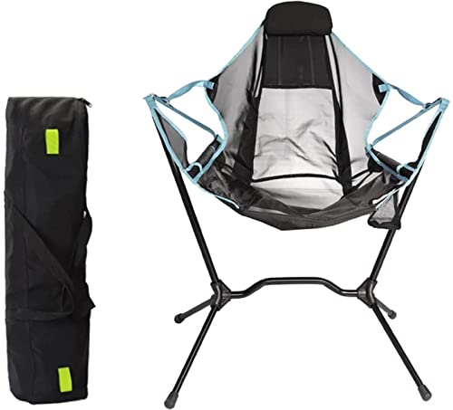 CHCHC Schaukelcampingstuhl for Strandfischerei Picknick tragbare Liege Ultraleiche Kompakte Klappgarten Lounge Stühle Liegen(Blue) von CHCHC
