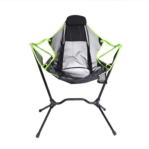 CHCHC Schaukelcampingstuhl for Strandfischerei Picknick tragbare Liege Ultraleiche Kompakte Klappgarten Lounge Stühle Liegen(Green) von CHCHC