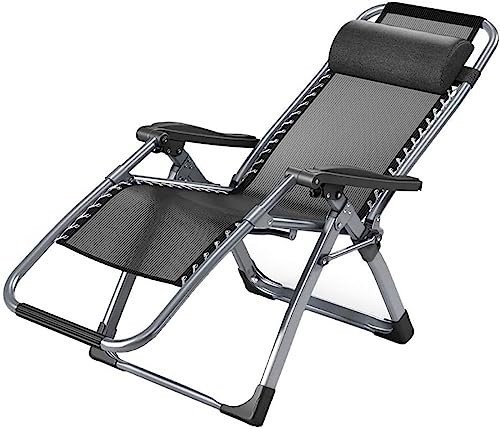 CHCHC Schwerelosigkeits-Liegestühle, tragbare verstellbare Liegestühle, Garten, Innenhof, Balkon, Outdoor, Sonnenliege Liegen(Light Gray) von CHCHC