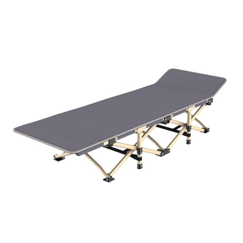 CHCHC Sonnenliege Liegestuhl, Büro Einzelperson Klappbett Platzersparnis für Garten Terrasse Verstärken Entspannungsstühle Liegen(Grey 1) von CHCHC