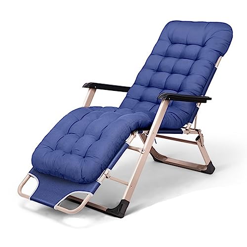 CHCHC Tragbare Zero-Gravity-Liegestühle mit Kissen, verstellbare Liegestühle, Outdoor-Gartenliegestuhl Liegen(Blue) von CHCHC