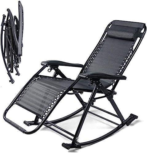 CHCHC Tragbarer Zero-Gravity-Liegestuhl, Büro-Balkon-Haushalts-Lazy-Stuhl, verstellbare Rückenlehne, Freizeit-Stuhl for ältere Menschen Liegen von CHCHC