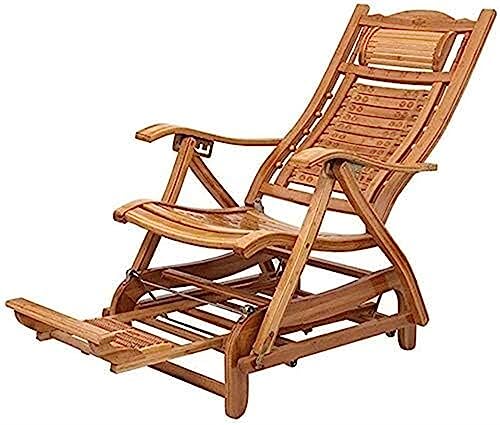 CHCHC Tragbarer Zero-Gravity-Liegestuhl, Haushaltsbalkon-Schaukelstuhl for Erwachsene, Nickerchen, Faule Person, Freizeit, Bambus-Schaukelstuhl Liegen von CHCHC