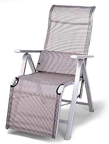 CHCHC Tragbarer Zero-Gravity-Liegestuhl, Home-Rückenlehnenstuhl, Outdoor-Sonnenliegestuhl, Sommerbalkon-Freizeit-Lazy-Bed Liegen(Silver) von CHCHC