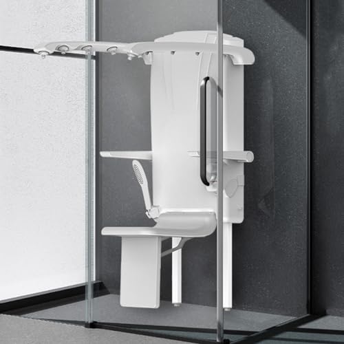 CHCHC Wandmontierter Duschstuhl, Multifunktional Klappbarer Duschschirm Duscharmlehne Ältere Behinderte Sitzende Thermostatdusche Duschstuhl von CHCHC