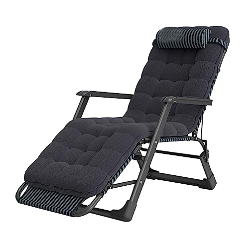 CHCHC Zero Gravity Liegestuhl, Haushalt Einfache Mittagspause Einzelbett Tragbarer multifunktionaler Marschbett-Büro-Lounge-Stuhl Liegen(with pad) von CHCHC