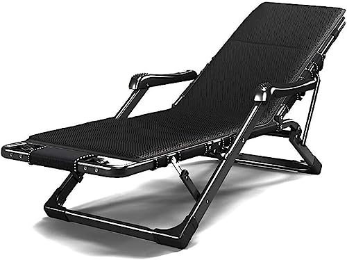 CHCHC Zero Gravity Liegestuhl, atmungsaktiv, for Zuhause, Freizeit, Mittagspause, zusammenklappbar, for alte, Faule Personen, mit Rückenlehne, Bett, tragbarer Schlafstuhl Liegen(with Pad) von CHCHC