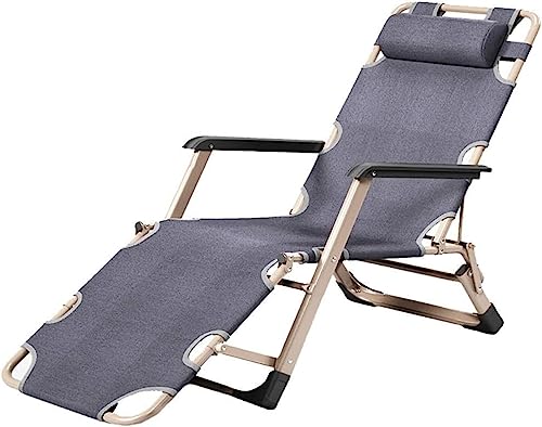 CHCHC Zero Gravity Liegestuhl, klappbarer Schlafstuhl, Hof-Außen-Lounge-Stuhl, multifunktionales Büro-Einzelschlafbett Liegen(No pad) von CHCHC